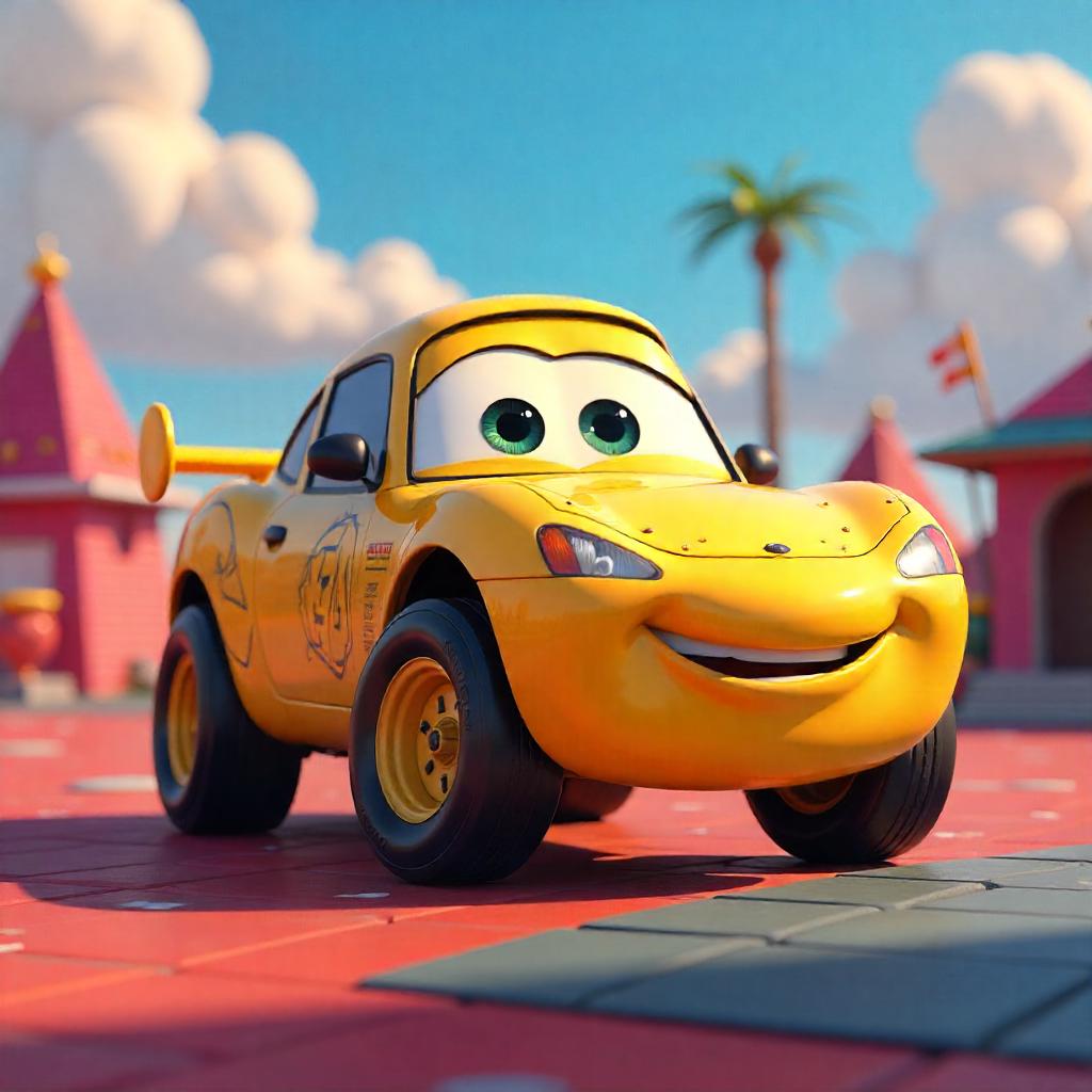 Yellow Dynamic Car 2